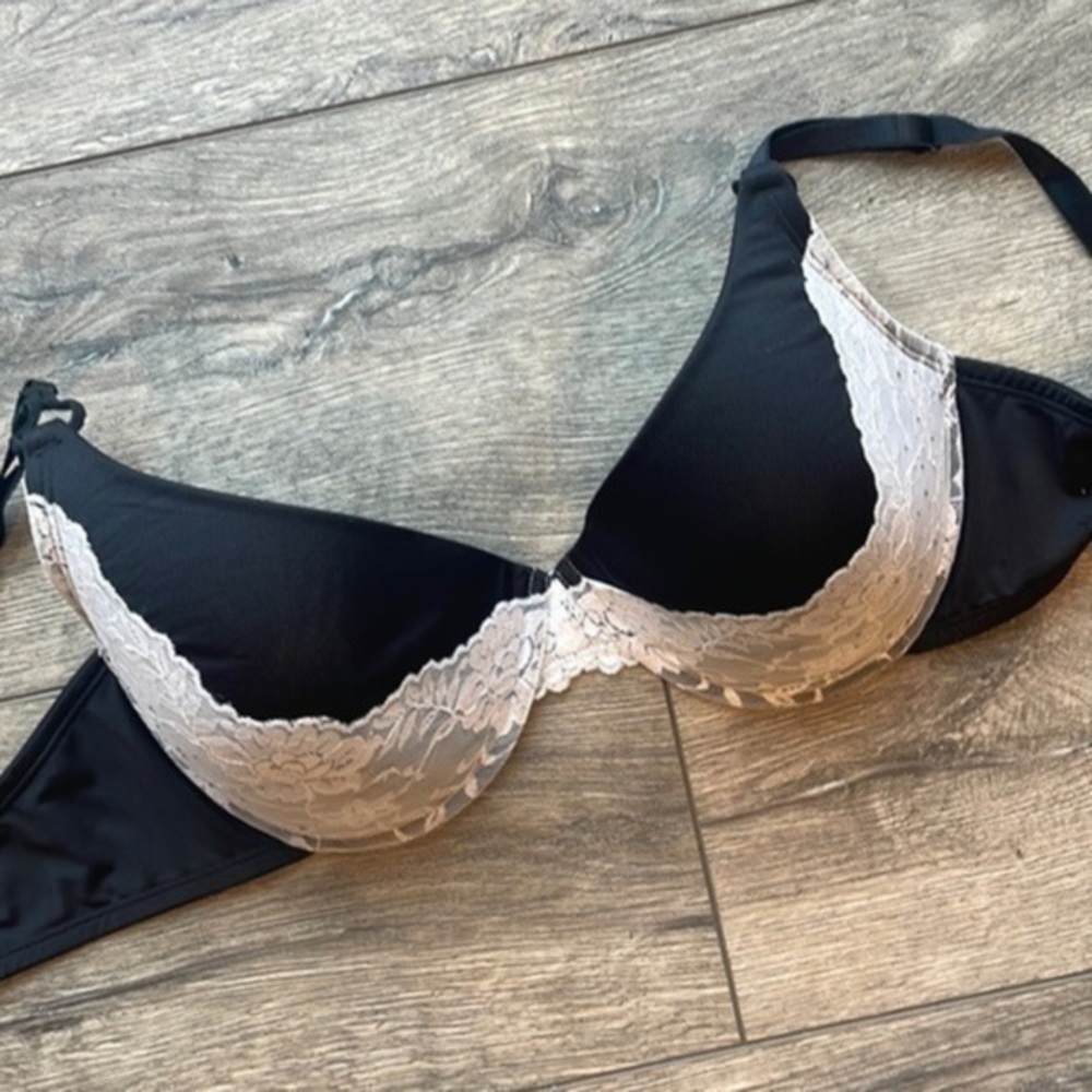 Smart & Sexy bra 38DD black and white lace bra